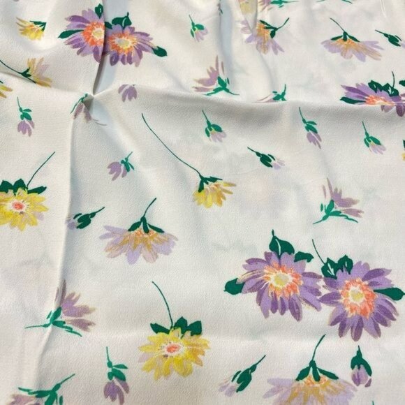 WOMEN LOFT PETITE FLORAL TIE BACK KEYHOLE SHELL MEDIUM - Picture 7 of 9